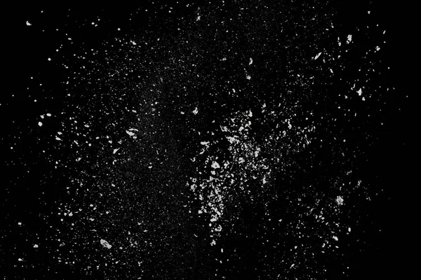 黑色背景的白色粉末爆炸 五颜六色的灰尘爆炸了 油漆Holi 图库照片