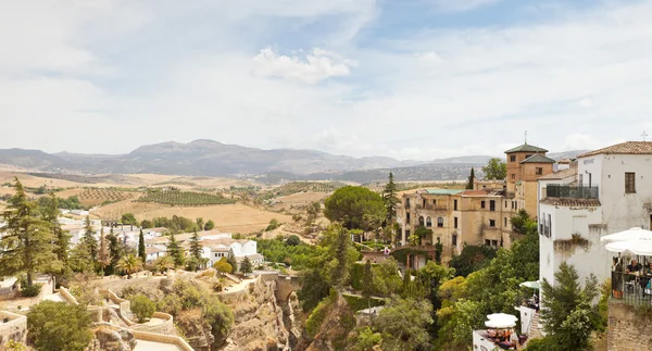 İspanyol şehrin güzel panoramik fotoğraf ronda. Malaga. Endülüs. İspanya. — Stok fotoğraf