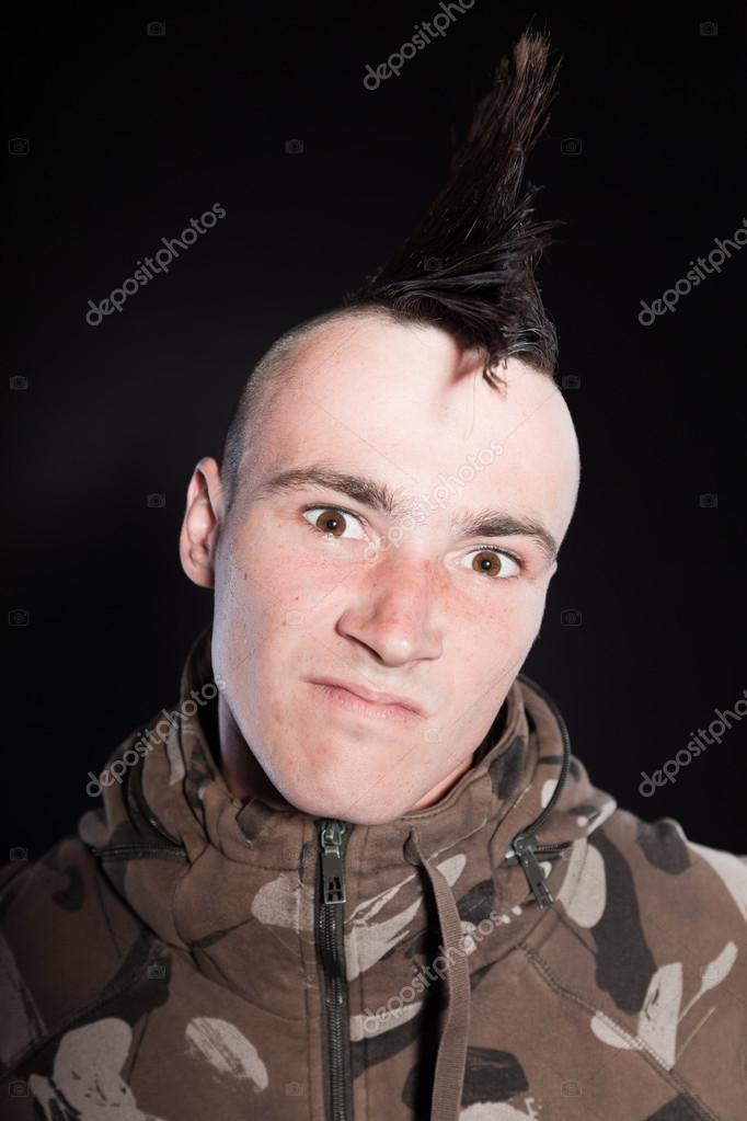 Pictures Marine Haircuts Punk Man With Mohawk Haircut