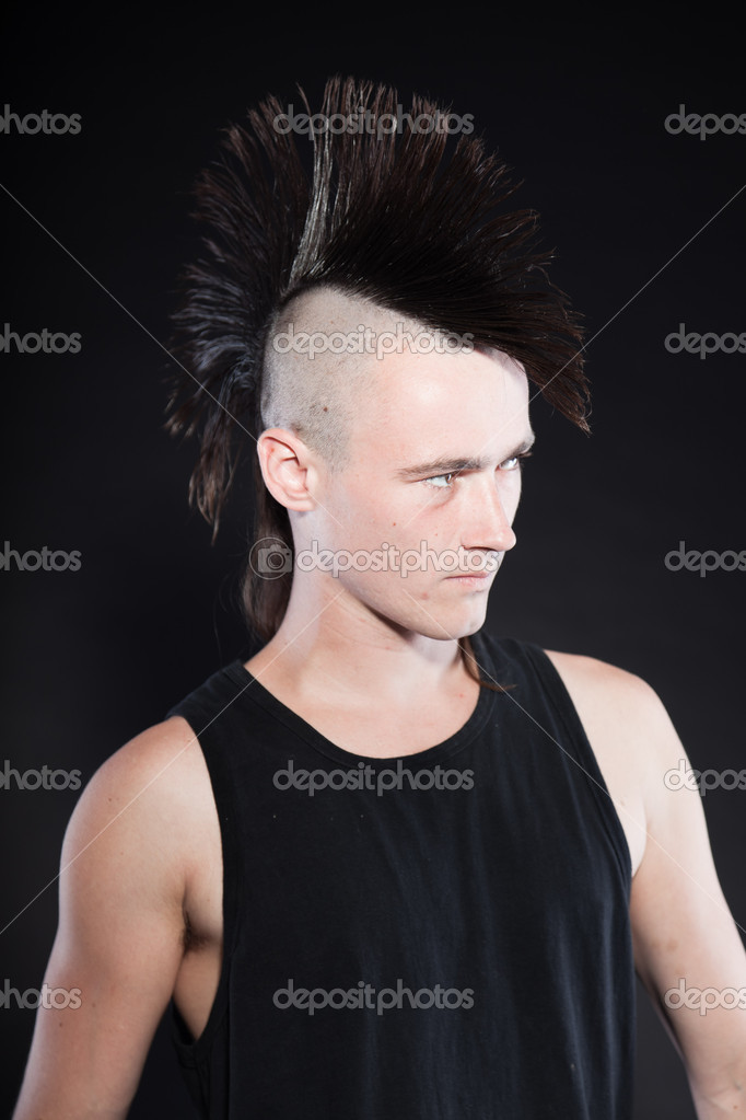 African American Mohawk Haircuts Punk Man With Mohawk