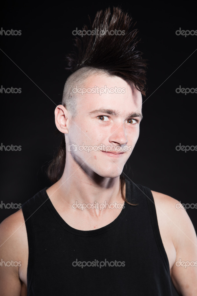 Mohawk Haircut For Black Man Punk Man With Mohawk Haircut Black