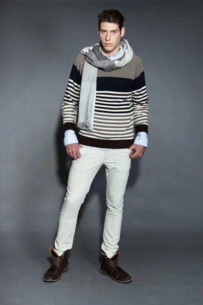 Man winter fashion. — Stock Photo, Image