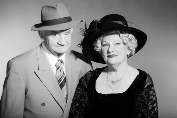 Good looking senior couple glamour vintage style. — Stock Photo, Image