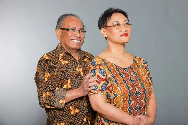 Senior indonesian couple in love. — Stock Photo, Image