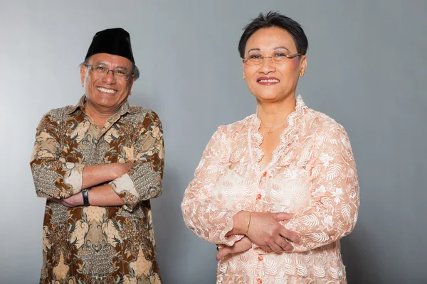 Senior indonesian couple in love. — Stock Photo, Image