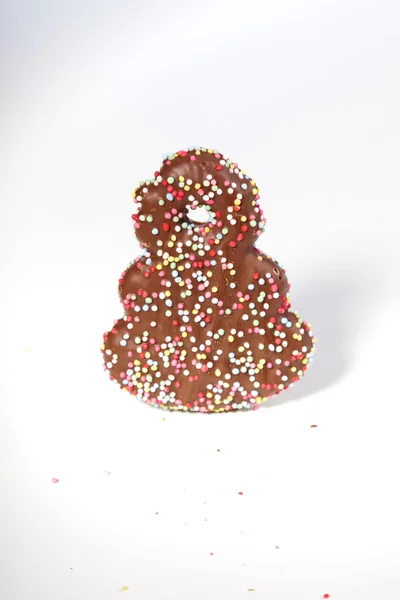 白で隔離されるチョコレート クリスマス クッキー. — ストック写真