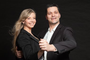 İki aşık. siyah karşı atış studio.