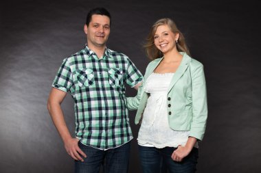 İki aşık. siyah karşı atış studio.