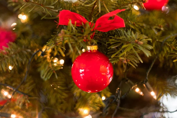 Rode decoratie van Kerstmis — Stockfoto