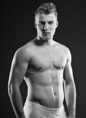kaslı fitness adam.