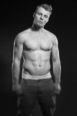 kaslı fitness adam.