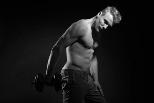 Muscled fitness man. — Stock Photo, Image