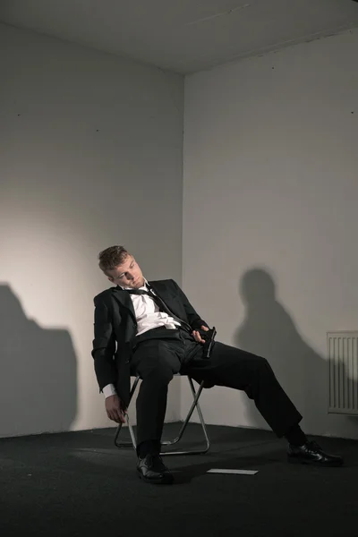 Hombre de negocios deprimido en crisis . —  Fotos de Stock