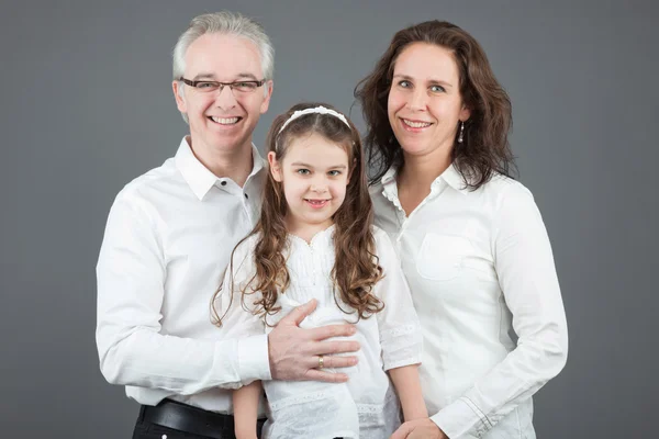 Famiglia di padre, madre e figlia . — Foto Stock