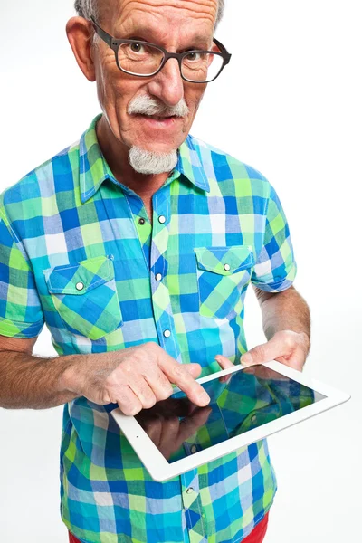 Retrato de estudio de un anciano activo bien vestido jubilado . —  Fotos de Stock