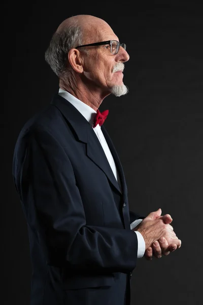 Estúdio retrato de ativo sênior bem vestido aposentado homem . — Fotografia de Stock