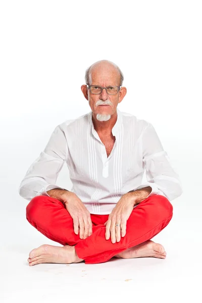 Studio portrait of active senior well dressed retired man. — Stock Photo, Image