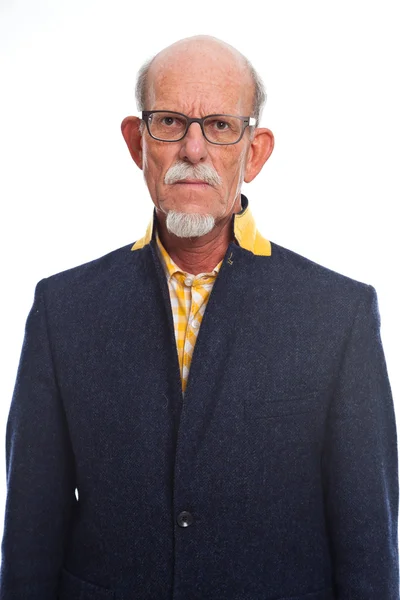 Retrato de estudio de un anciano activo bien vestido jubilado . —  Fotos de Stock