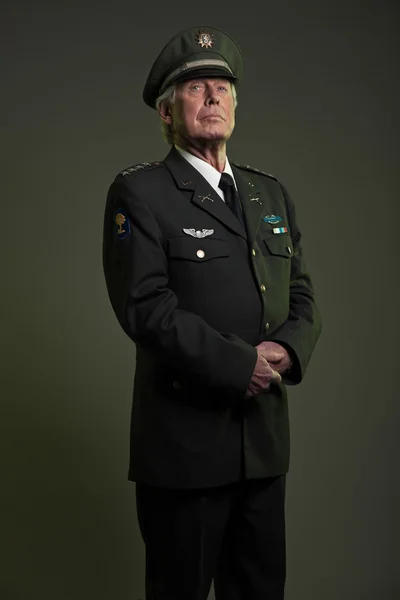 Generale militare americano in uniforme. Ritratto studio . — Foto Stock