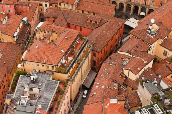 Stadt Bologna Vogelperspektive. Dächer. Italien. Europa. — Stockfoto