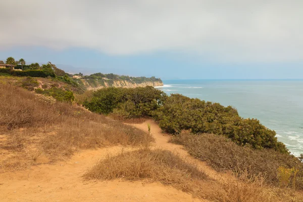 Beautiful rough coast with vegetation of Malibu. USA. California — Stock Photo, Image