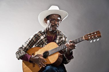 kölelik zamanında Retro kıdemli afro Amerikalı blues adam. nedir