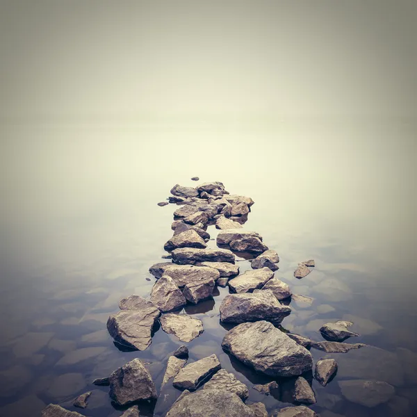 Minimalistische mistige landschap. Oekraïne. — Stockfoto