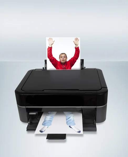 Printing man — Stock Photo, Image