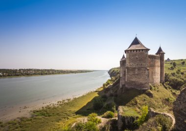 Khotyn fortress in Ukraine clipart