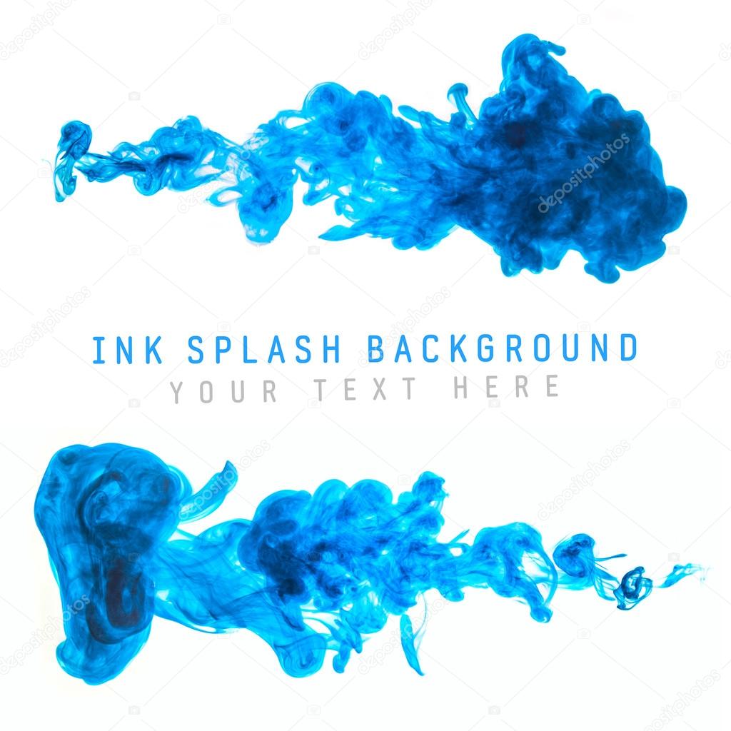 Blue Ink Splash Background