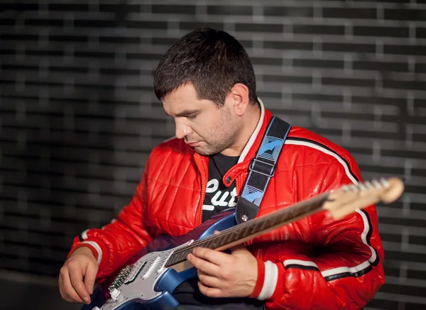 Soulful guitarrista — Fotografia de Stock