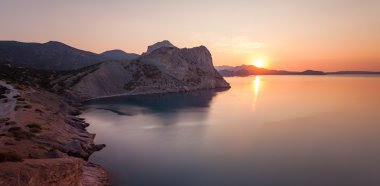 dağ sunrise. Ukrayna. Kırım