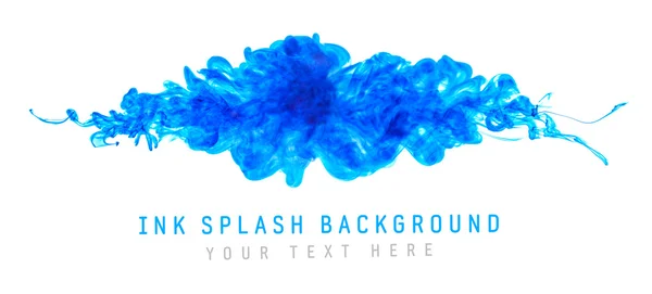 Blue Ink Splash Background — Stock Photo, Image