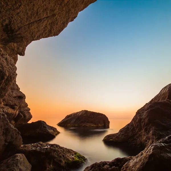 Minimalist Seascape. Coastal Sunrise. — Stock Photo, Image