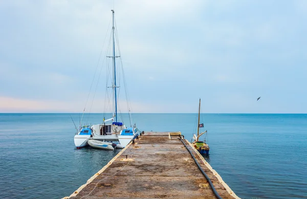 ボートやヨットで海の景色 — ストック写真