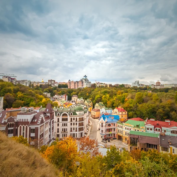 Vozdvizhenka elitní okres v Kyjevě, Ukrajina — Stock fotografie