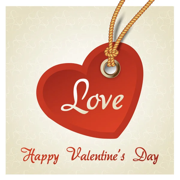 Happy Valentine's Day Heart Vector Illustration — Stock Vector