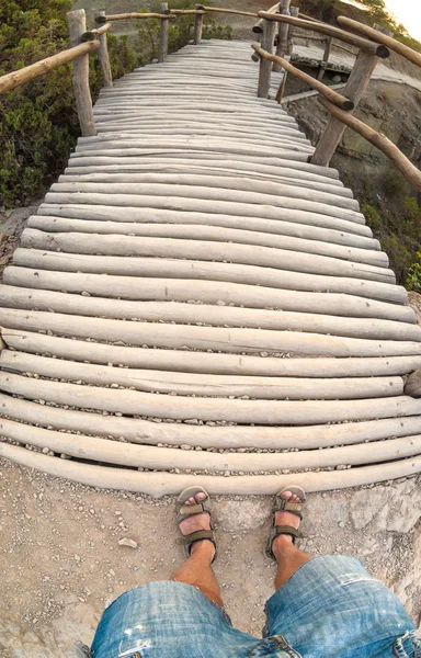 Prima del ponte di legno — Foto Stock