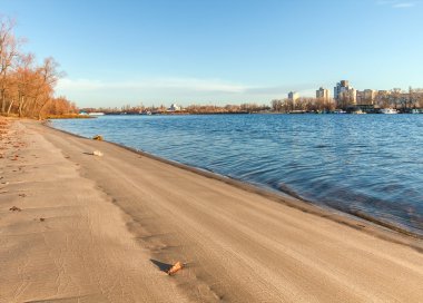 Kiev, Ukrayna Dinyeper Nehri manzarası