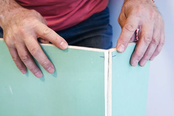 Sheetrock, plasterboard, wallboard or gypsum board — Stock Photo, Image