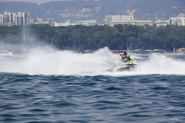 Water jet rider, jet skiing — Stock Photo, Image