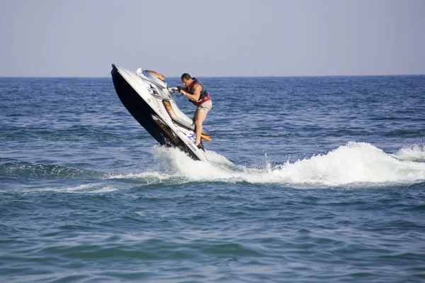 Water jet rider, jet skiing