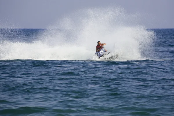 Water jet rider, jet skiing — Stock Photo, Image
