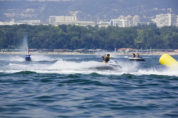 Cavaleiro de jato de água, jet ski — Fotografia de Stock