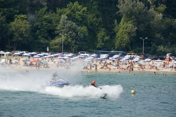 Cavaleiro de jato de água, jet ski — Fotografia de Stock