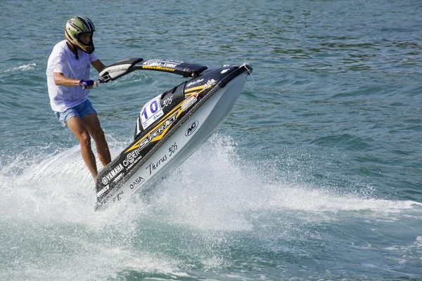 Cavaleiro de jato de água, jet ski — Fotografia de Stock