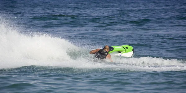 Water jet rider, jet skiing — Stock Photo, Image