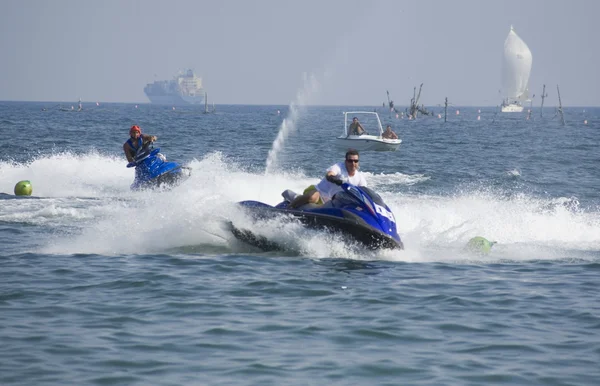 Moto acuática, moto acuática Fotos de stock libres de derechos