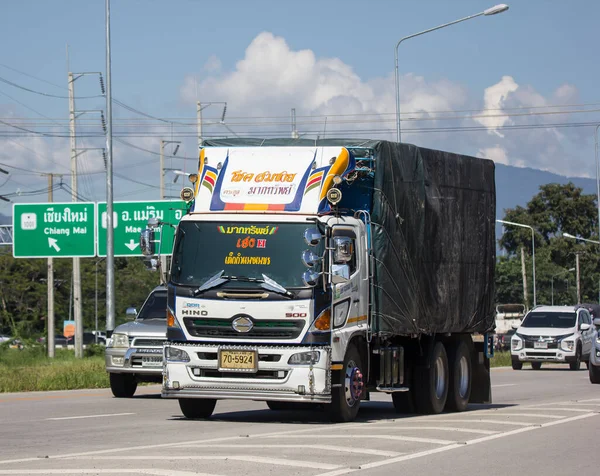 Chiangmai Tailandia Septiembre 2021 Camión Carga Hino Privado Foto Carretera — Foto de Stock