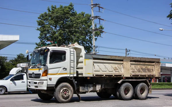 Chiangmai Tailândia Outubro 2021 Private Hino Dump Truck Estrada 1001 — Fotografia de Stock